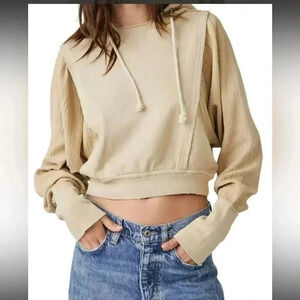 NWT Free People Love Letter Long Sleeve Tan
Hoodie Size M